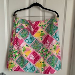 Lilly Pulitzer Pink/Multicolored pattern skirt size 12